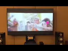 150 '' সিনেম্সস্কপ পর্দা, স্থায়ী ফ্রেম বাঁকা প্রজেকশন স্ক্রিন প্রাচীর মাউন্ট