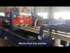 G550 Galvanized Embossment Steel Flooring Deck Plate Roll Forming Machinery 22KW