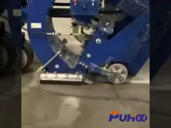 Пол черни машины мобильного конкретного дорожного покрытия очищая и машина съемки камня взрывая video