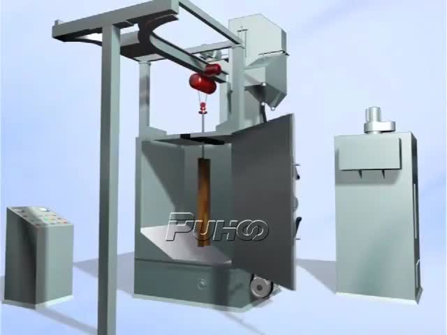 Electric Fuel Airless Hook Type Shot Blasting Machine Customized Color