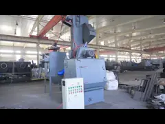 Небольшая машина съемки пояса падения взрывая для небольших Workpieces очищая ржавчину извлекает video