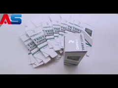 Embossing 10ml Vial Paper Boxes Silver Foil  Printing For Pharmacy Peptide Injections pharmaceutical packaging video