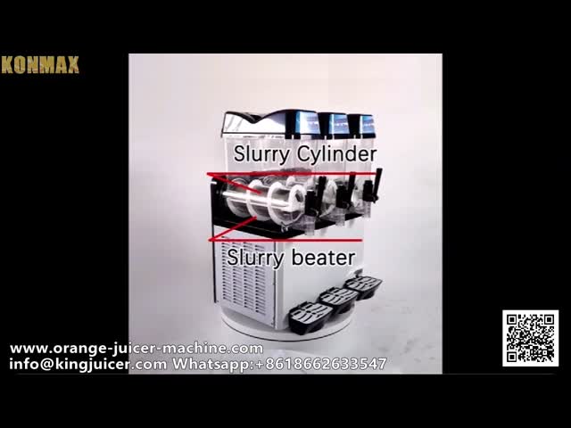 Люкс машина слякоти льда с роскошью освещения кладет машину в коробку снежка плавя видео