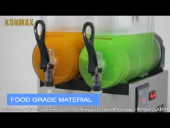 машина слякоти большой емкости 10L×2 коммерчески для сока напитка выпивает, 110V - 115V video