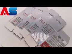 Фармацевтическая пробирка Ласербокс 10мл карточной платы впрыски комплексного конструирования кладет печатание в коробку с ярлыками Геньпхарма video