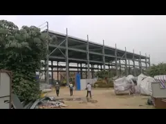 Сараи Recyclable картины красного цвета стальной структуры 5000㎡ мастерской/железного каркаса video