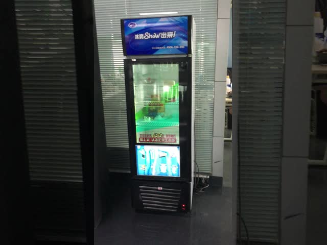 Красочный холодильник с экраном касания Лкд, холодильником Лкд гибкого размера прозрачным видео