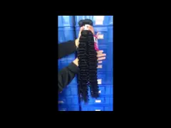 Natural 100% Brazilian Virgin Deep Wave Hair Bundles With 4x4 Lace Closure video