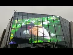 Glass Wall Transparent Glass Led Display IP65 160 Degree Viewing Angle With 3X8mm Pixel