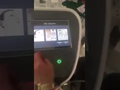 Вертикальные 3Д Хифу смотрят на поднимаясь машину, машину ультразвука высокой интенсивности сфокусированную video