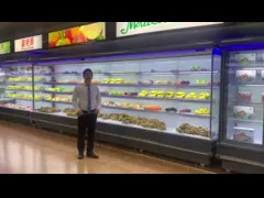 Охладителя Multideck супермаркета тип Европы витрины открытого открытого Refrigerating video