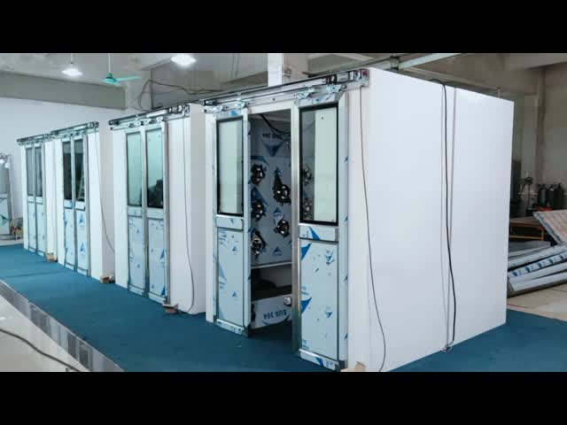 AS-2040D-2.2-AD Душ с воздухом в чистых помещениях с двустворчатыми раздвижными дверями видео