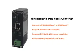 10/100/1000Басе-Т к конвертеру средств массовой информации 1000Басе-С СФП ПоЭ с функцией возврата ПоЭ video