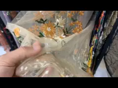 Ткань шнурка нейлона цветочного узора вышила ткани Тюль для платья свадьбы video