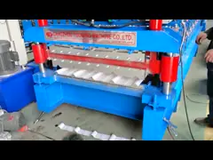 Крен листа крыши двойного слоя формируя машину, лист крыши делая машину video