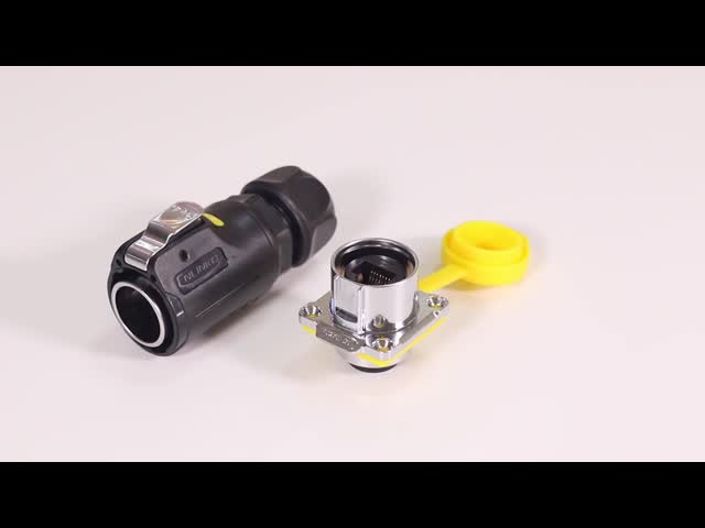 Черная пластиковая быстрая запирая на открытом воздухе поставка интернета порта сети стандарта Этернет соединителей Кат6 Рдж45 видео