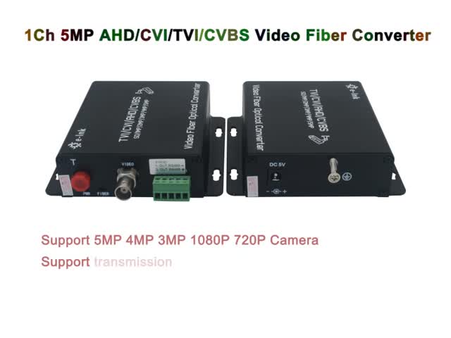 Coaxial Cable Ahd Fiber Converter 1 Channel HD-AHD/HD-CVI/HD-TVI /CVBS 4 In 1