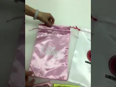 Сумки Дравстринг ткани мыла гостиницы небольшие, сумка сатинировки строки ленты/Силк ткани video