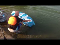 дети 2.2м одиночные сидят на материале каяка ЛЛДПЭ для подгонянного цвета детей video