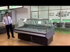 холодильник дисплея гастронома 2м длинный с компрессором Эмбрако, мясом Рефригератед против video