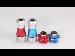 Электрический разъем на перегородке 4 Pin M24 водоустойчивый сваривая красную или голубую таможню video