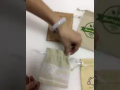 сумки кофейного зерна 8 кс 10км упаковывая, естественные сумки джута равнины Дравстринг цвета video