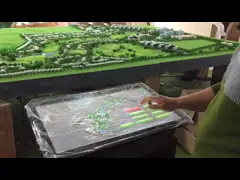 Переводы красят миниатюрную модель города, модель города пользы выставки небольшую video