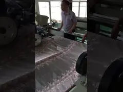 Жара шнурка/Силк ткани устанавливая машину Стентер, -10%-30% Оверфединг, заканчивая Паддер video