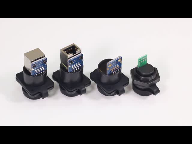 conector impermeável CNLINKO dos ethernet de 8p8c PBT Rj45 Cat5e Cat6