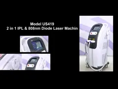 Безболезненный дизайн лазера диода машины 808нм удаления волос кожи ИПЛ перманентности video