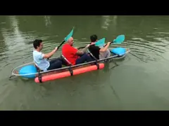 Каяк высокой ясности стабильности пластиковый с затвором/2 укомплектовывает личным составом пластиковую шлюпку video