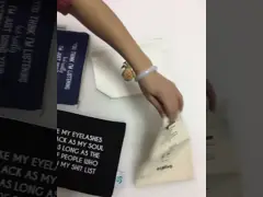 Сумка макияжа молнии цвета небольшого размера естественная, мешок молнии холста ювелирных изделий пустой video