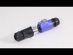 Соединители шнура Пин КНЛИНКО 9 водоустойчивые электрические включают 4 отверстия для дисплея СИД video