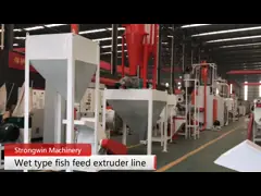 Машина штрангпресса питания рыб пара модулятора/демодулятор, машина питания рыб креветки контроля плавая video