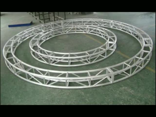 Moving Light Round Aluminum Square Box Truss Silver Black Weld Connection