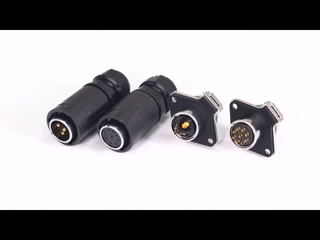 7 / Штифт силы 9 Pin запирает соединители водоустойчивого циркуляра Amp круговых соединителей пластиковые видео