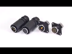 7 / Штифт силы 9 Pin запирает соединители водоустойчивого циркуляра Amp круговых соединителей пластиковые video