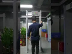 Измеряя прогулка температуры через металлоискатель с турецкой передачой голоса версии video