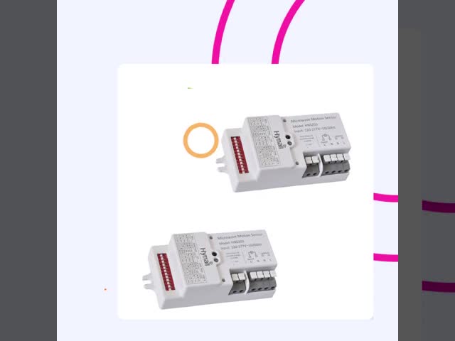 Длинные расстояния высокий датчик занятости залива, микроволновый датчик модуль 120 ~ 277V AC видео