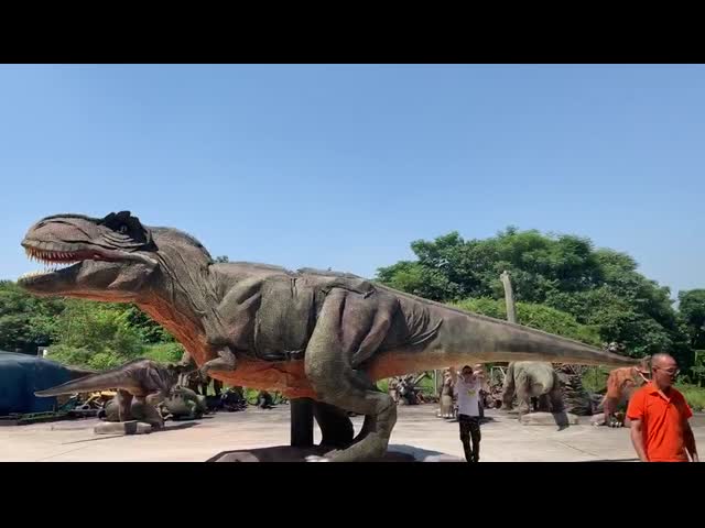 Customizable Sculpted Stage Realistic Dinosaur Model With Dinosaur Sound