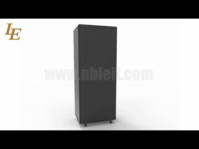 Классический шкаф для серверов 12U со стеклянной дверью для хранения коммуникационного оборудования видео
