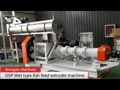 Рыбы боилера кормят машину обработки, влажный тип плавая питание рыб делая машину video