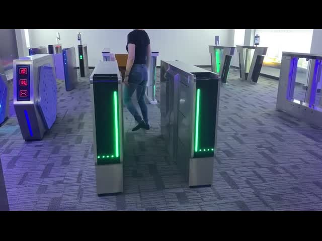 University Project Case Flap Barrier Gate  Acrylic PU 0.6S SUS304 Flat Turnstile Gate