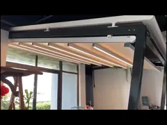 Подгонянное Retractable анодное окисление алюминиевого сплава 260mm перголы крыши video