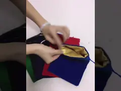 Логотипа ярлыка мешков конверта ювелирных изделий бархата размер складного небольшой для паковать video