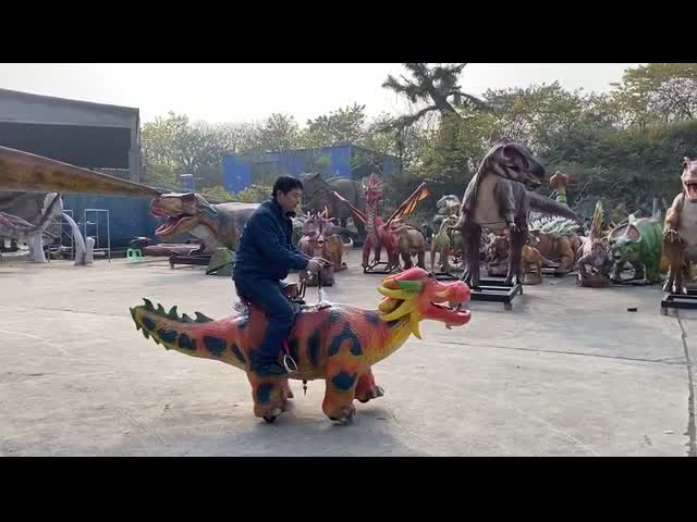 Coin Operated Walking Dinosaur Rides Waterproof For Kids Amusement Park