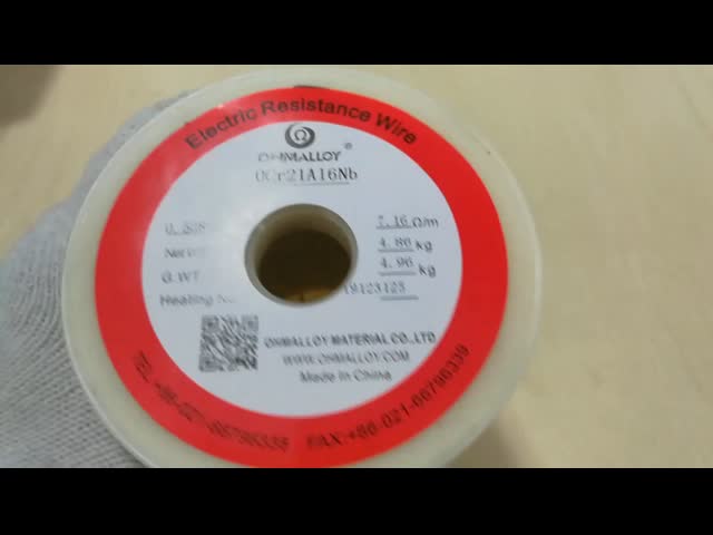 1.0mm AWG18 / SWG19 Bright Annealing 0Cr21Al6 FeCrAl 21/6 Wire For Electric Oven video