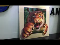 Фотография животного 3Д 5Д, линзовидный дом печатания изображения/оформление искусства стены спальни video