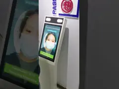 Отсутствие экрана касания Inche распознавания лиц 19 температуры тела Contect ультракрасного измеряя video