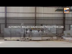 Rulo Waffle Şeker Koni Üretim Hattı Tam Otomatik CBIII-61A * / CBIII-61x2A *